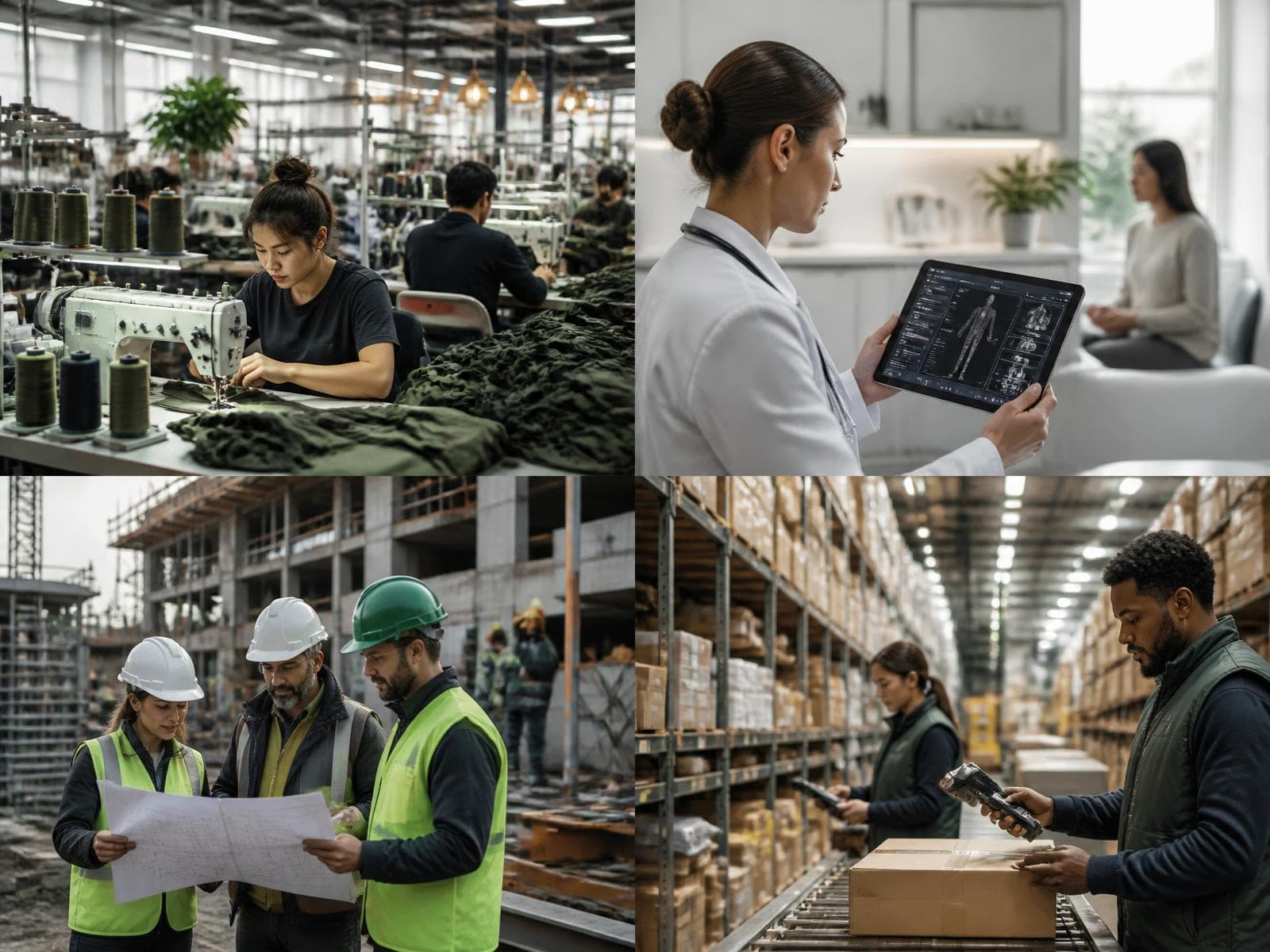 Workers across manufacturing, healthcare, construction, and distribution using purpose-built software